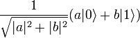 \frac{1}{\sqrt{|a|^2+|b|^2}}