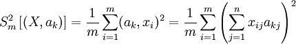 S^2_m \left =  \frac{1}{m} \sum\limits_{i=1}^m^2 = \frac{1}{m} \sum\limits_{i=1}^m \left^2 